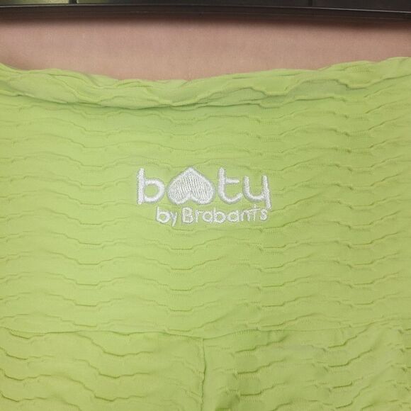 Booty by Branants Croco Leggings Palm Green Textured Workout Yoga Pants Size L - Picture 5 of 7